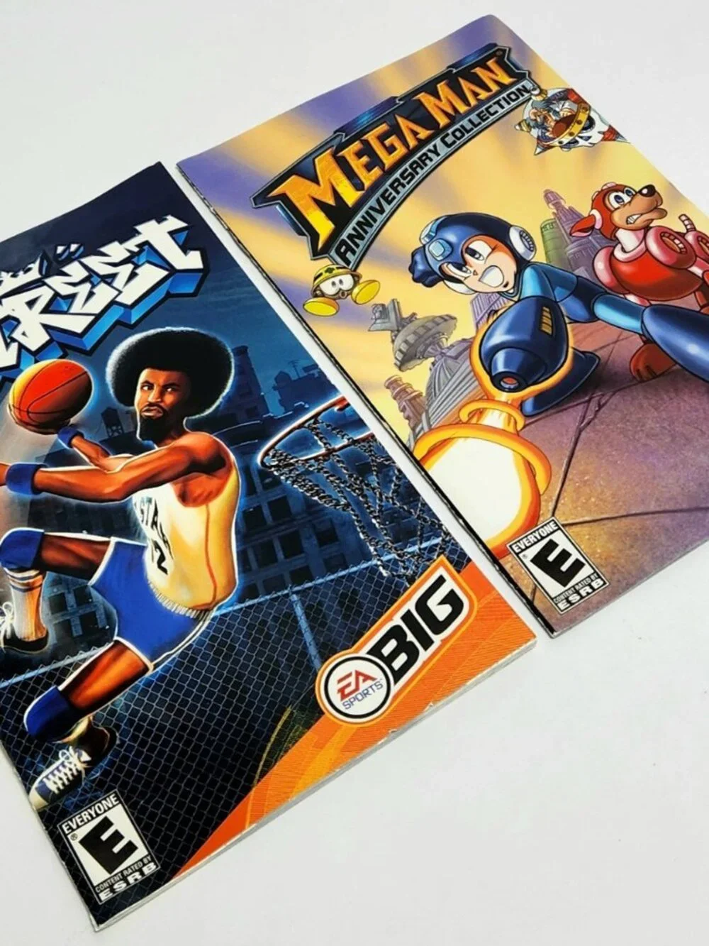 NBA Street PS2 & Mega Man Anniversary Collection PS2 CIB +Manuals -DAMAGED DISCS
